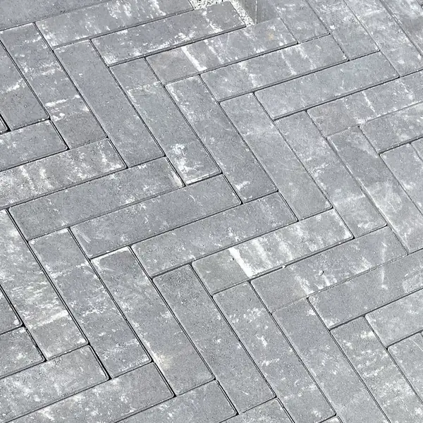 Charcoal herringbone: close-up from one of our jobs