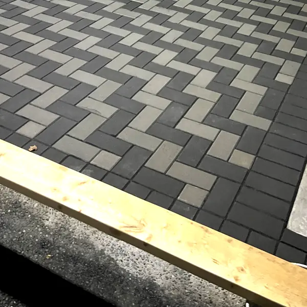 Two-tone herringbone: close-up from one of our jobs